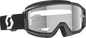 SCOTT Split OTG Goggle - Black/White with Clear Lens, Part Number 2855371007113