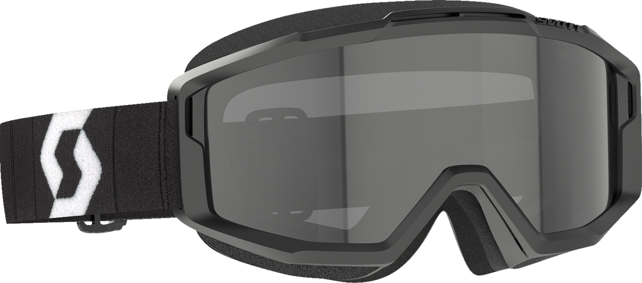SCOTT Split OTG Sand Dust Goggle - Black/White with Dark Gray Lens (Part No. 2855381007053)
