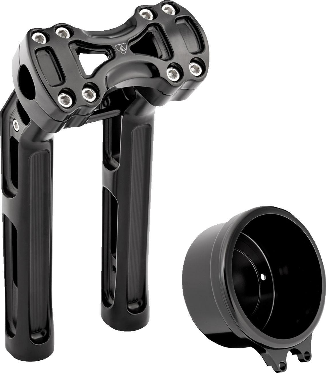 ARLEN NESS Wayback Risers - Method 10" with 4" Round Gauge, Black (Part #520-071)