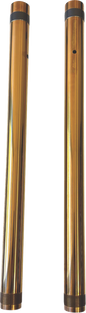 PRO-ONE PERF.MFG. 43mm Inverted Fork Tubes with Gold Titanium Nitrite Coating - 2 Inch Plus Length, Part 105440G