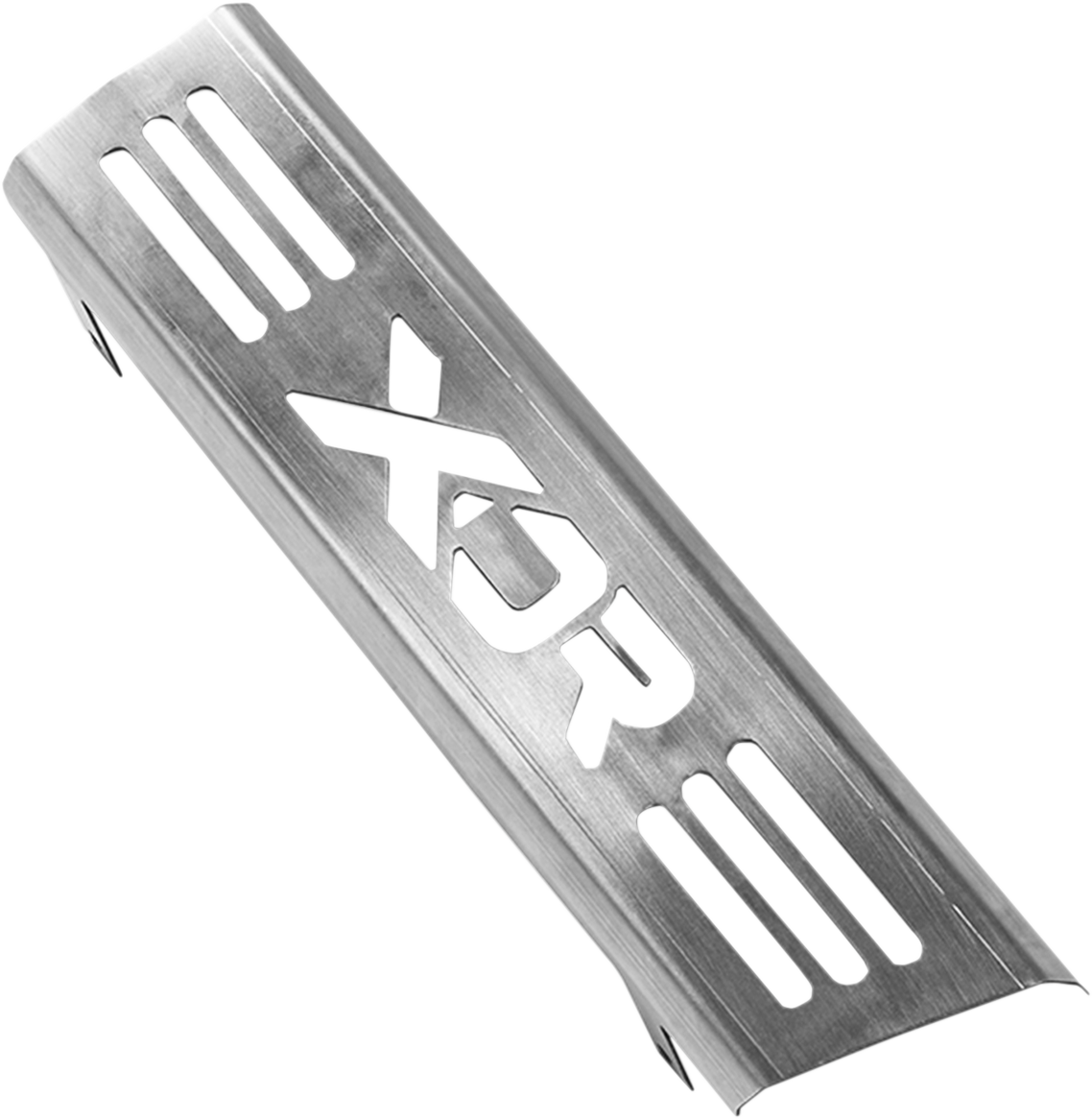 XDR Inlet Pipe Heat Shield 7508 by XDR – Brushed 409S Stainless Steel with Laser-Cut Logo