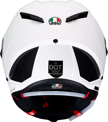 AGV Pista GP RR Helmet - White XL - High-Performance Racing Helmet with Carbon Fiber Shell and Advanced Ventilation