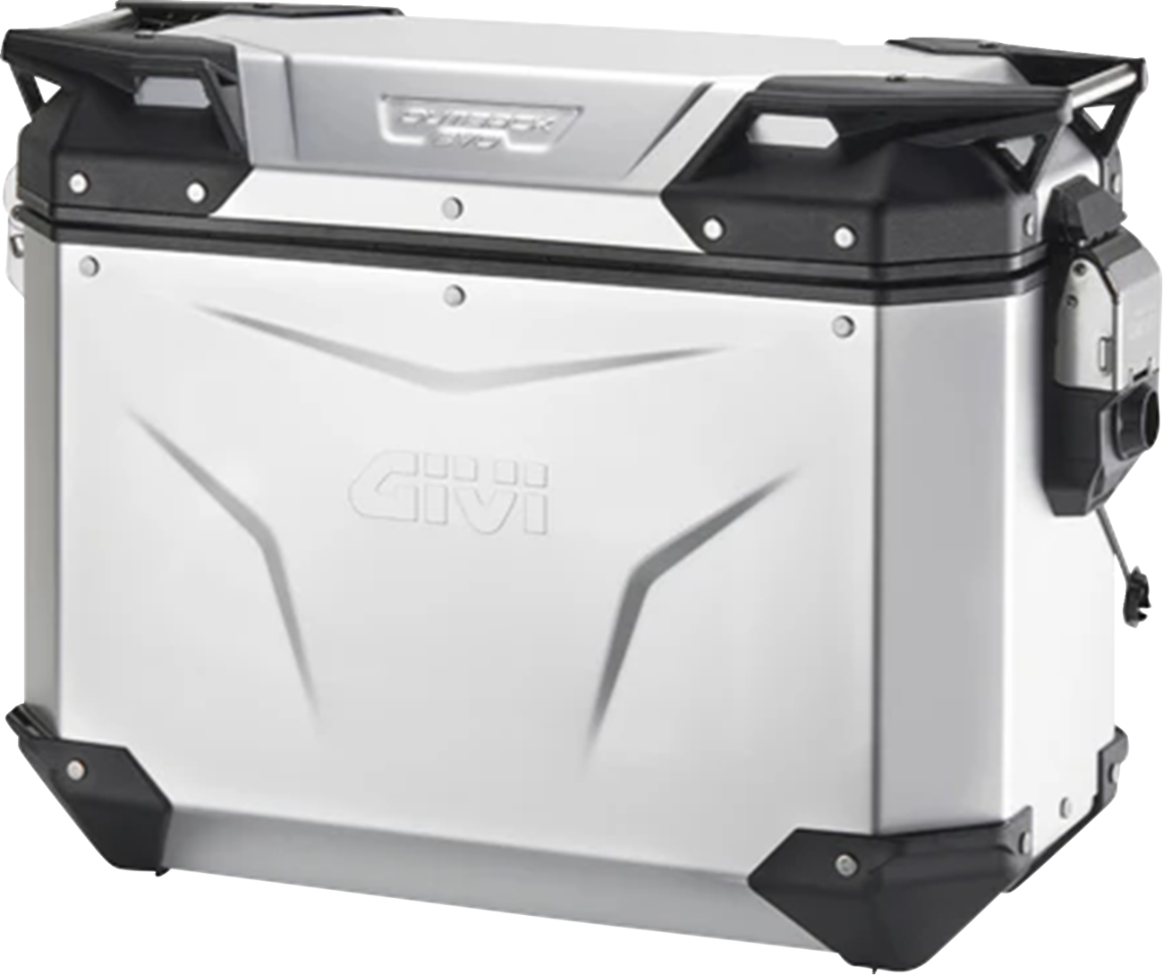 GIVI Outback Evo Side Case - Left - 37 Liter Silver Anodized OBKEV37AAL