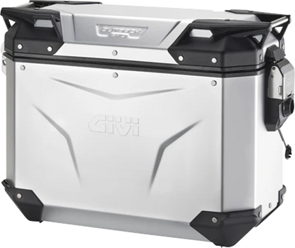 GIVI Outback Evo Side Case - Left - 37 Liter Silver Anodized OBKEV37AAL