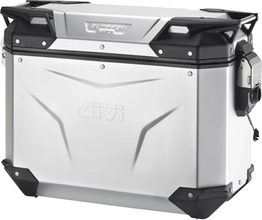 GIVI Outback Evo Side Case - Left - 37 Liter Silver Anodized OBKEV37AAL