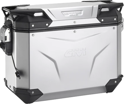 GIVI Outback Evo Side Case - Left - 37 Liter Silver Anodized OBKEV37AAL