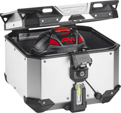 GIVI Outback Evo Top Case - 42 Liter Anodized Silver OBKEV42AA