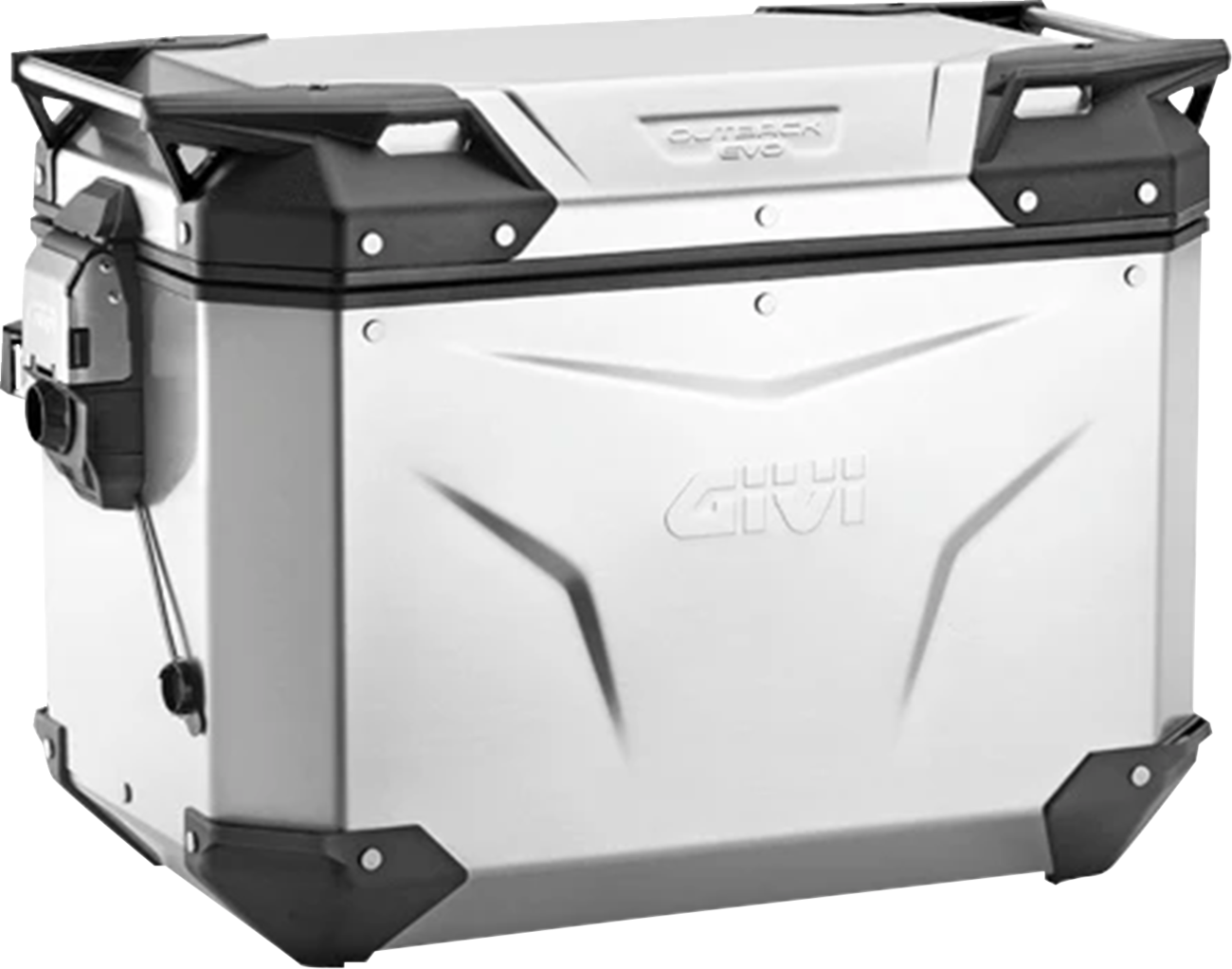 GIVI Outback Evo Side Case - Right - 48 Liter Silver (Part Number: OBKEV48AR)
