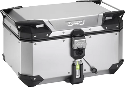 GIVI Outback Evo Top Case 58L OBKEV58AA – Aluminum Motorcycle Storage with Adjustable ARHS and Waterproof Design