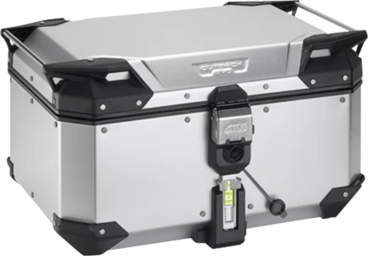 GIVI Outback Evo Top Case 58L OBKEV58AA – Aluminum Motorcycle Storage with Adjustable ARHS and Waterproof Design