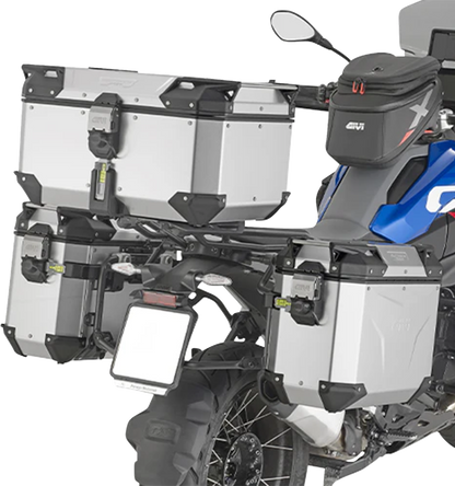 GIVI Outback Evo Top Case 58L OBKEV58AA – Aluminum Motorcycle Storage with Adjustable ARHS and Waterproof Design