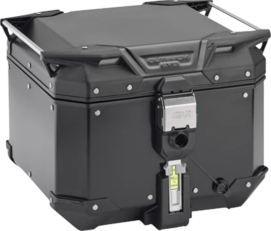 GIVI Outback Evo Top Case 42L Black OBKEV42B – Durable Aluminum Motorcycle Luggage