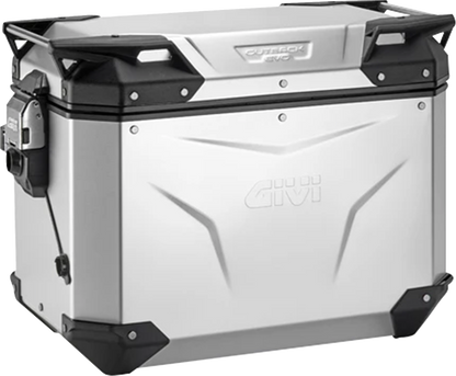 GIVI Outback Evo Side Case - Left - 48 Liter Silver Anodized OBKEV48AAL