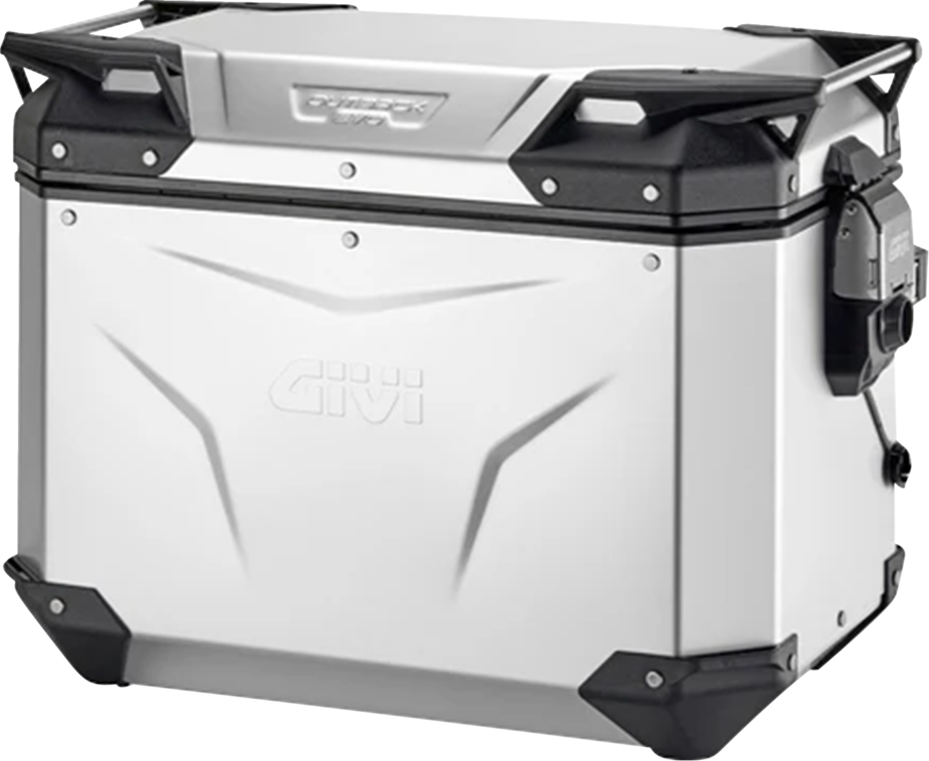 GIVI Outback Evo Side Case - Right - 48 Liter - Silver Anodized (Part Number: OBKEV48AAR)