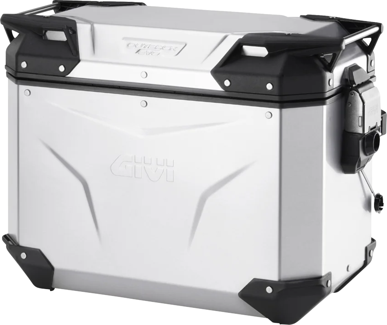 GIVI Outback Evo Side Case - Right - 44 Liter - Silver Anodized (Part Number: OBKEV44AAR)