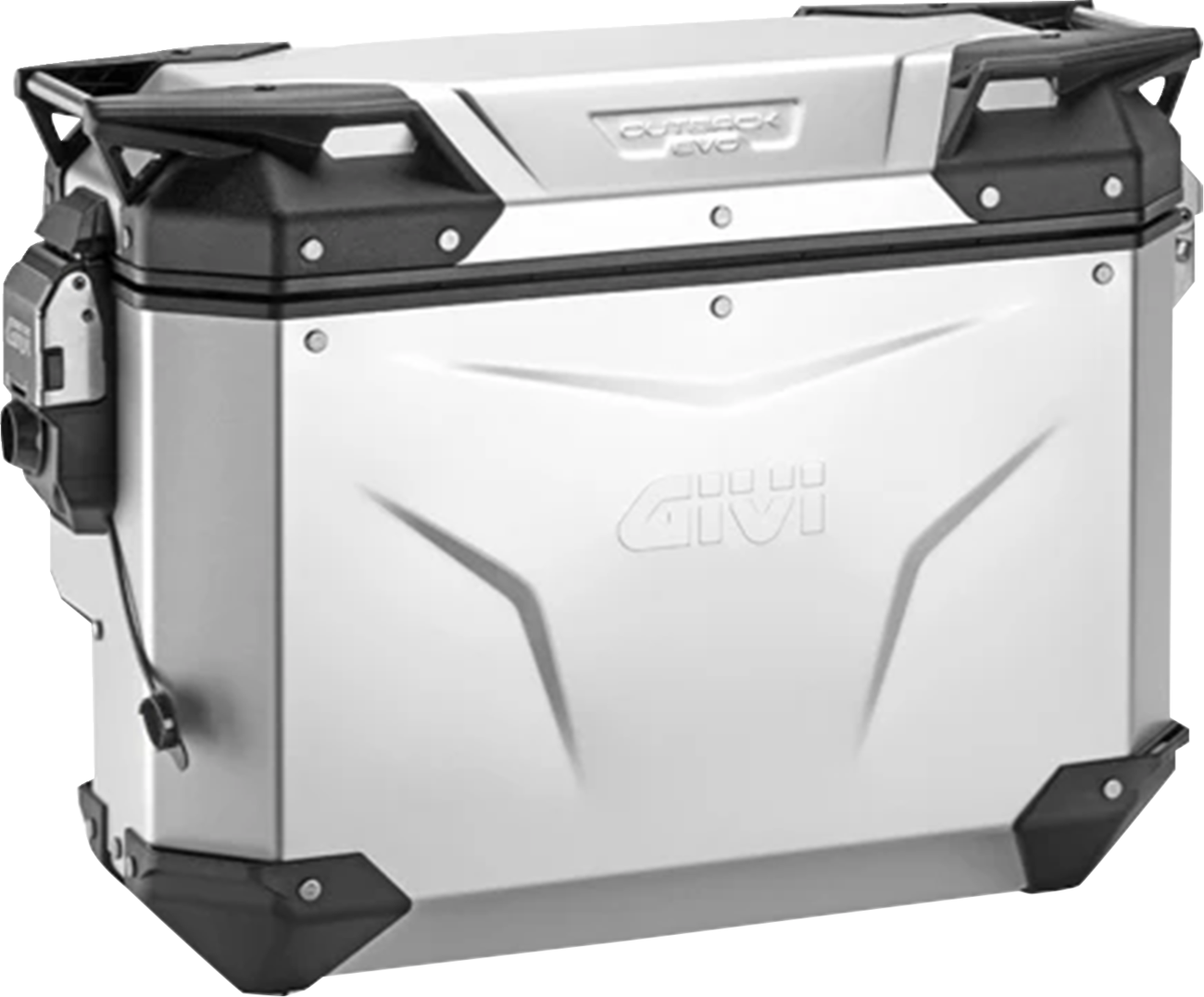 GIVI Outback Evo Side Case - Right - 33 Liter Silver Anodized OBKEVS33AAR