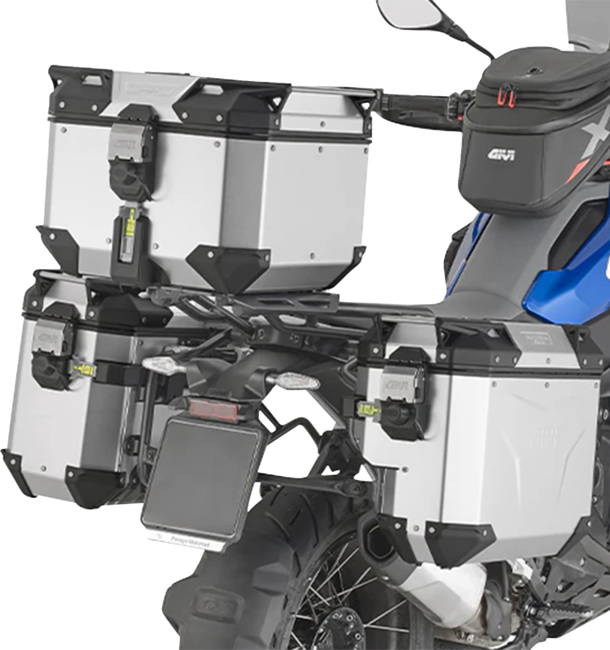 GIVI Outback Evo Side Case - Right - 33 Liter Silver Anodized OBKEVS33AAR