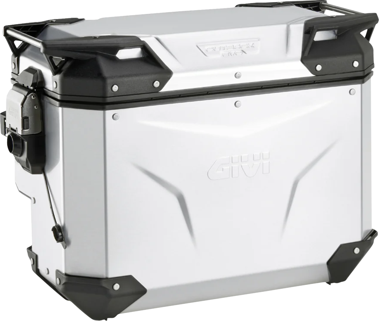 GIVI Outback Evo Side Case - Right - 40 Liter - Silver Anodized (Part Number OBKEVS40AAR)