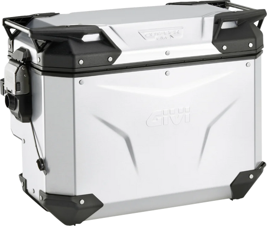 GIVI Outback Evo Side Case - Right - 40 Liter - Silver Anodized (Part Number OBKEVS40AAR)