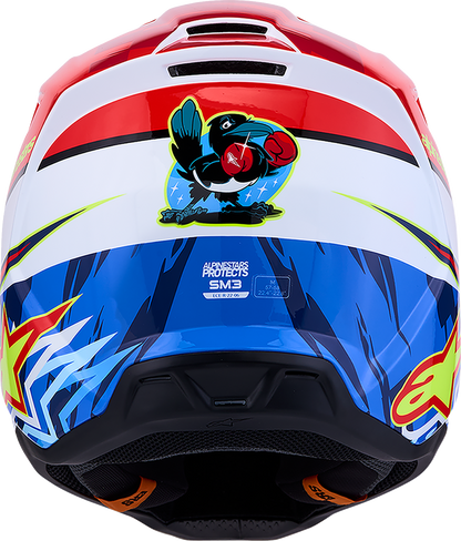 ALPINESTARS SM3 Helmet - Falcon - Red Fluo/White/Blue/Yellow Fluo - XL 8300927-3206-XL