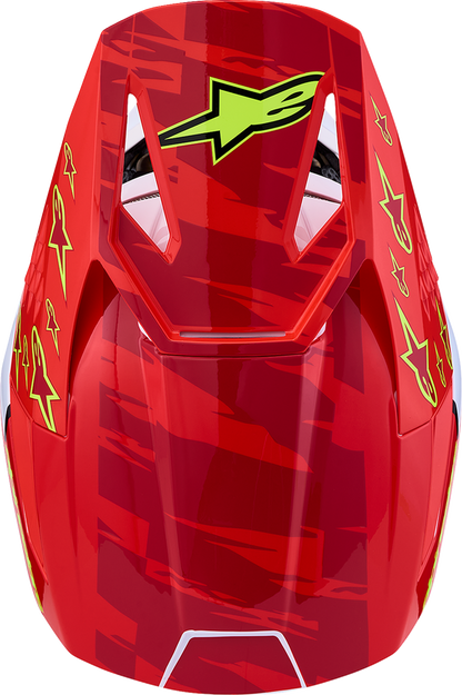 ALPINESTARS SM3 Helmet - Falcon - Red Fluo/White/Blue/Yellow Fluo - XL 8300927-3206-XL