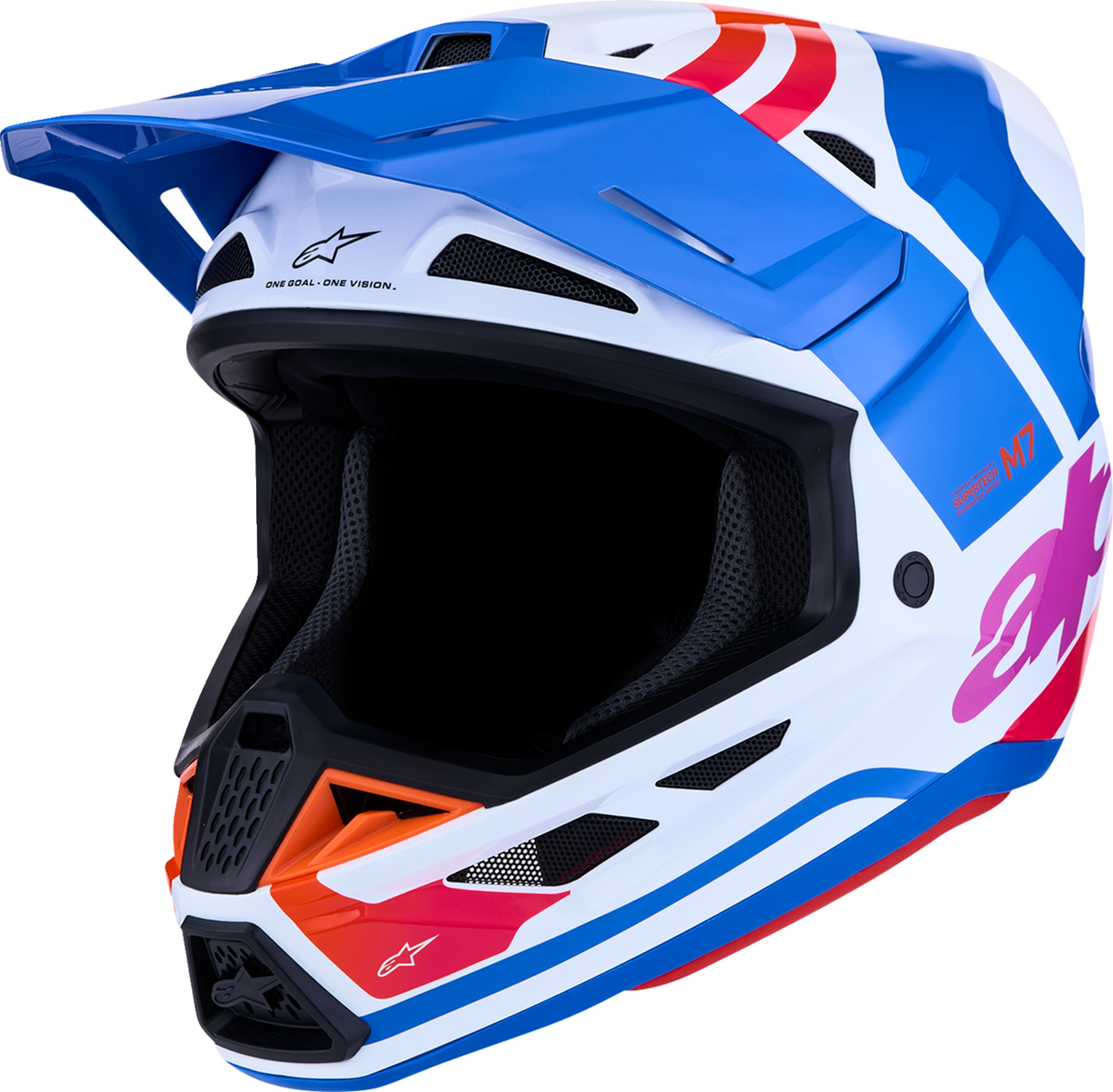 ALPINESTARS SM7 Helmet - Core - White/Blue/Orange/Pink - 2XL 8301826-2088-2X