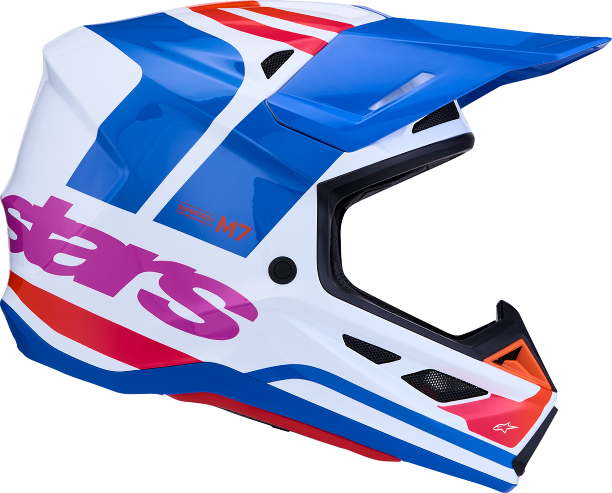 ALPINESTARS SM7 Helmet - Core - White/Blue/Orange/Pink - 2XL 8301826-2088-2X