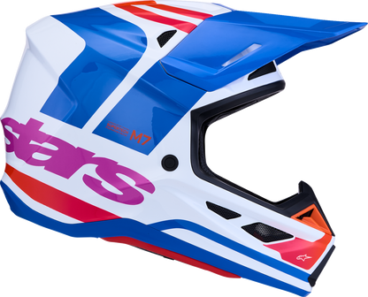 ALPINESTARS SM7 Helmet - Core - White/Blue/Orange/Pink - 2XL 8301826-2088-2X