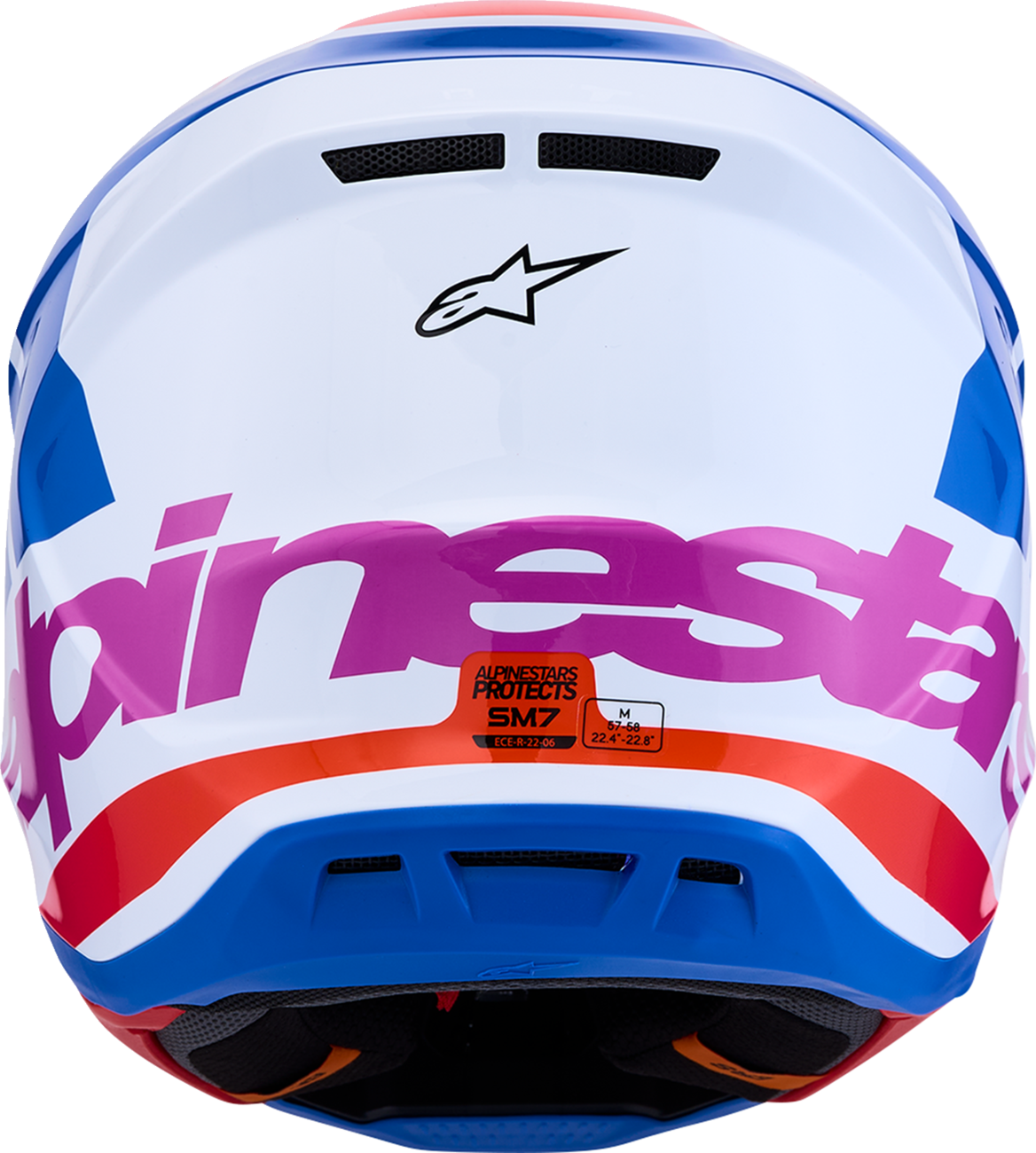 ALPINESTARS SM7 Helmet - Core - White/Blue/Orange/Pink - 2XL 8301826-2088-2X