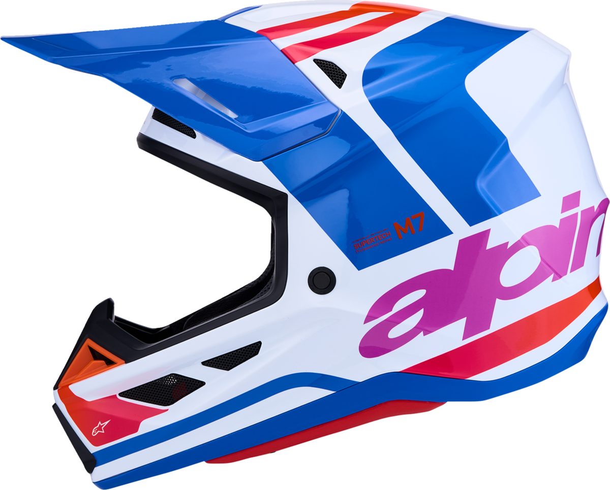 ALPINESTARS SM7 Helmet - Core - White/Blue/Orange/Pink - 2XL 8301826-2088-2X