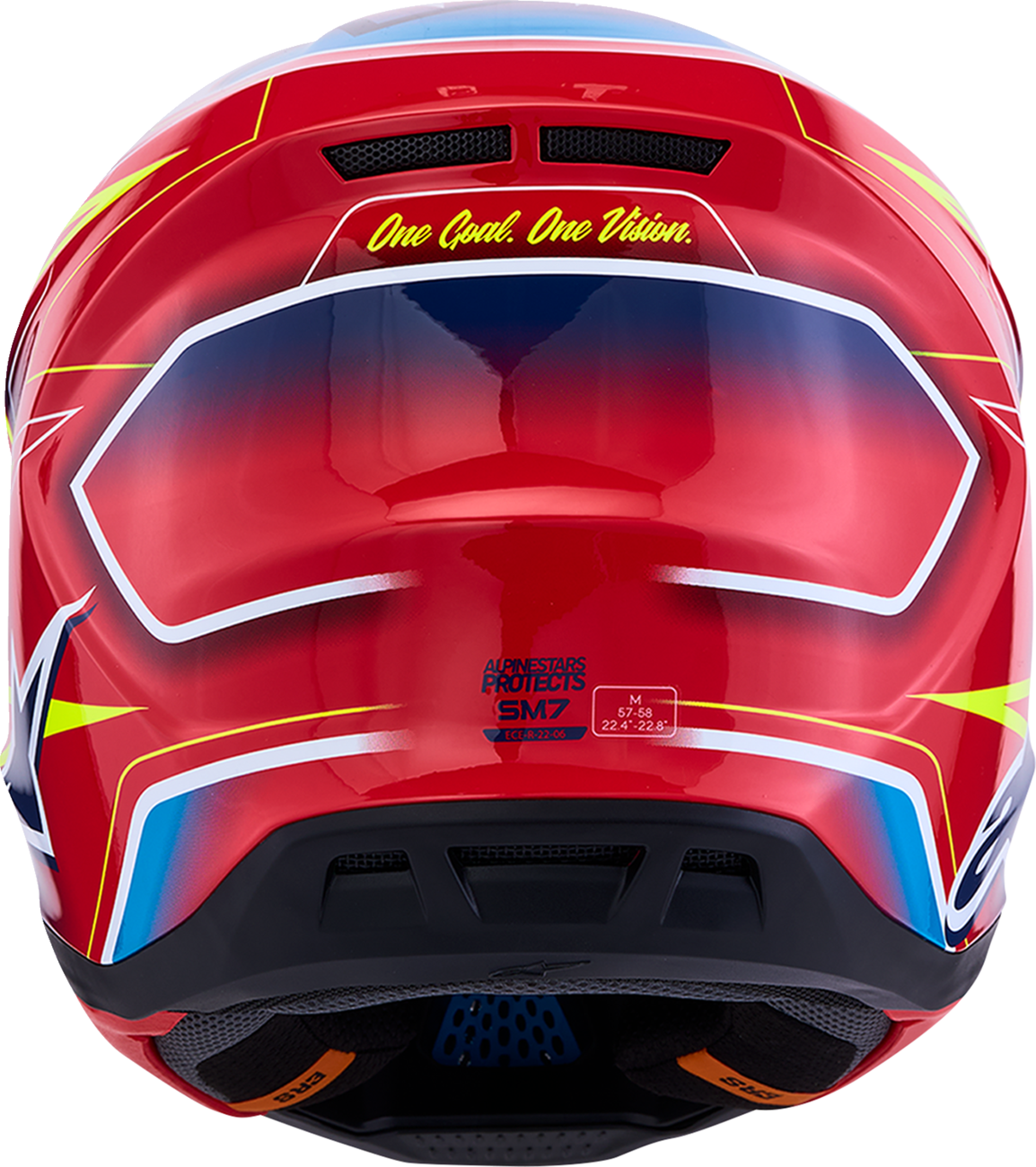 ALPINESTARS SM7 Helmet - Cast - Red/Yellow Fluo/Blue - XS 8302626-3226-XS