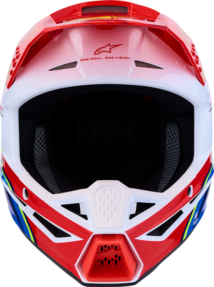 ALPINESTARS Youth SM3 Helmet - Falcon - Red Fluo/White/Blue/Yellow Fluo - Medium 8301327-3206- YM