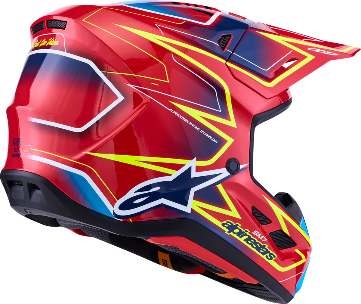 ALPINESTARS SM7 Helmet - Cast - Red/Yellow Fluo/Blue - 2XL 8302626-3226-2X