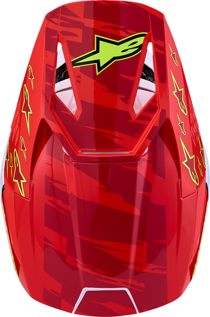 ALPINESTARS Youth SM3 Helmet - Falcon - Red Fluo/White/Blue/Yellow Fluo - Medium 8301327-3206- YM