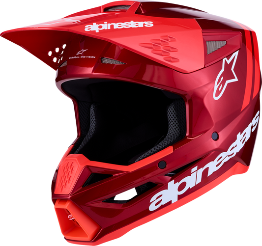 ALPINESTARS SM3 Helmet - Radium - Red/Red Fluo/White - Medium 8300826-3216-M