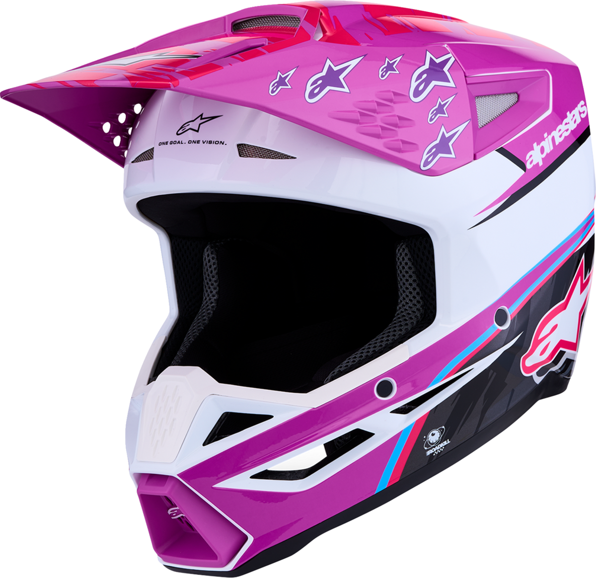 ALPINESTARS SM3 Helmet - Falcon - Purple/White/Black/Pink Fluo - Medium 8300927-3222-M