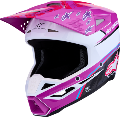 ALPINESTARS SM3 Helmet - Falcon - Purple/White/Black/Pink Fluo - Medium 8300927-3222-M
