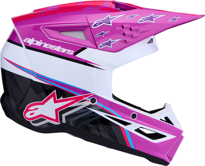 ALPINESTARS SM3 Helmet - Falcon - Purple/White/Black/Pink Fluo - Medium 8300927-3222-M