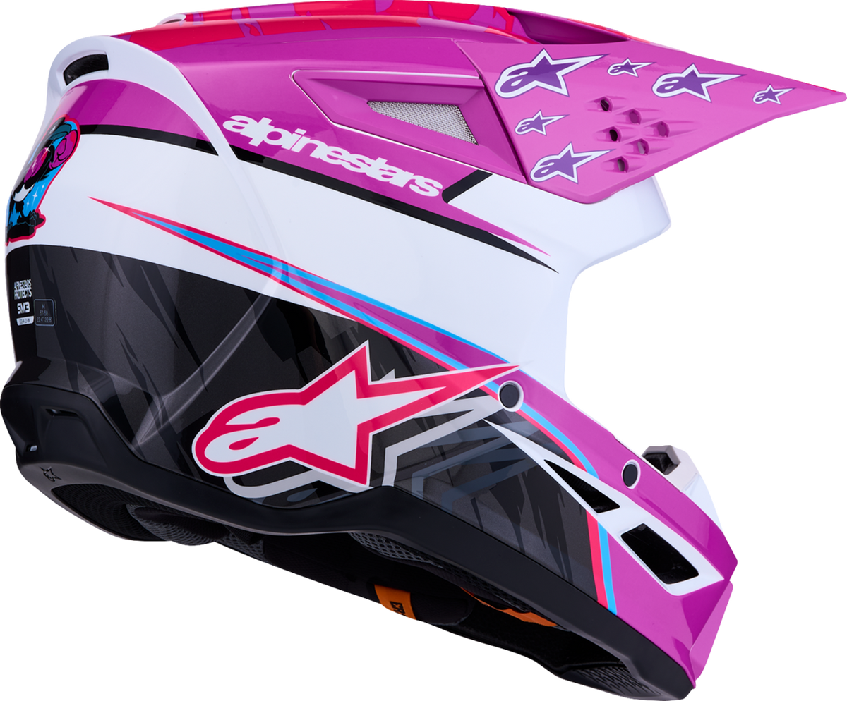 ALPINESTARS SM3 Helmet - Falcon - Purple/White/Black/Pink Fluo - Medium 8300927-3222-M