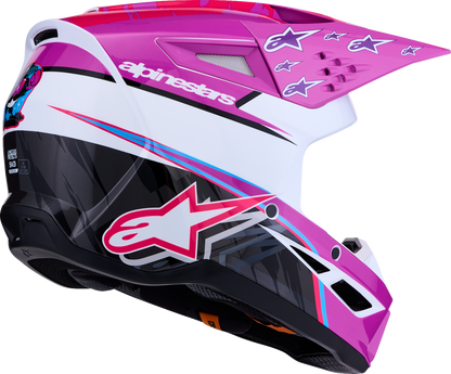 ALPINESTARS SM3 Helmet - Falcon - Purple/White/Black/Pink Fluo - 2XL 8300927-3222-2X