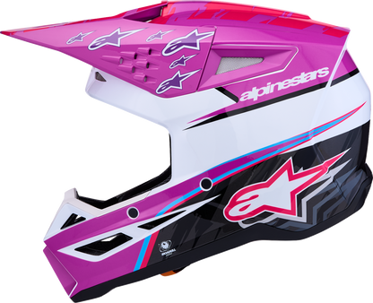 ALPINESTARS SM3 Helmet - Falcon - Purple/White/Black/Pink Fluo - Medium 8300927-3222-M