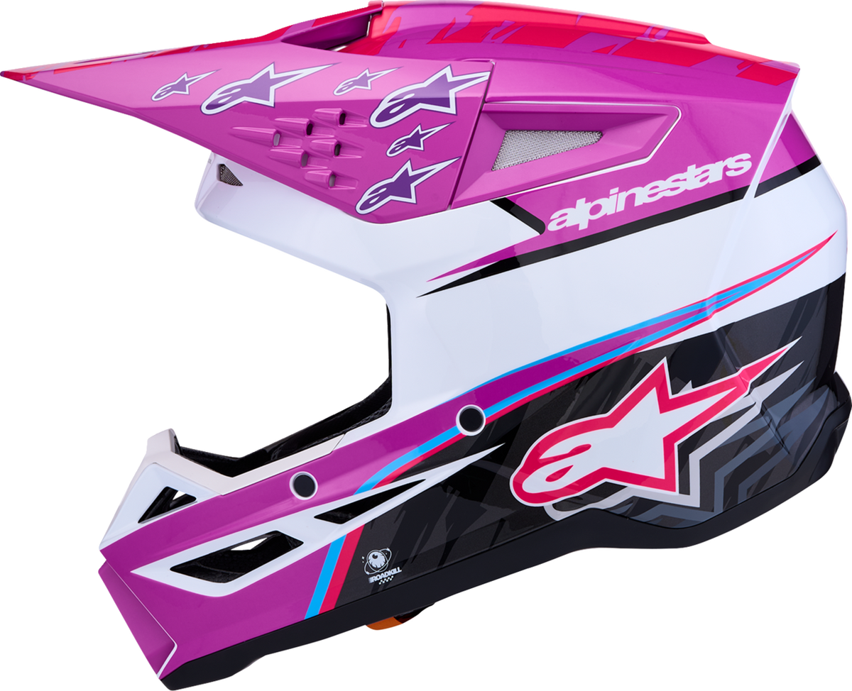ALPINESTARS SM3 Helmet - Falcon - Purple/White/Black/Pink Fluo - 2XL 8300927-3222-2X