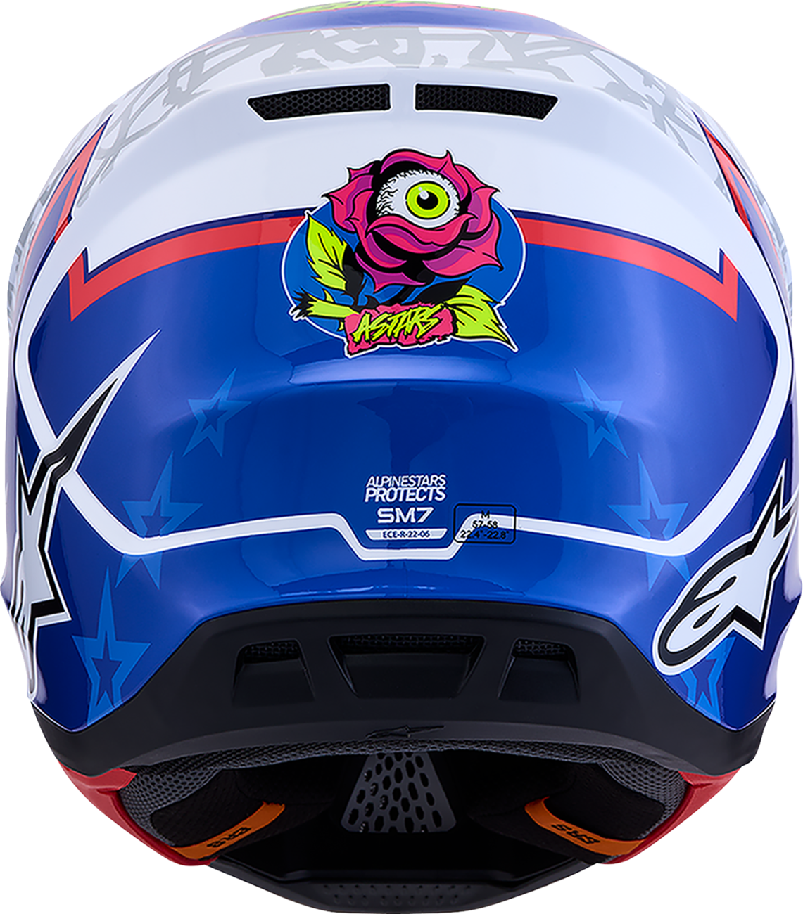 ALPINESTARS SM7 Helmet - Blaster - White/Blue/Red - XS 8301627-2217-XS