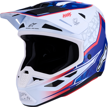 ALPINESTARS SM7 Helmet - Blaster - White/Blue/Red - Small 8301627-2217-S