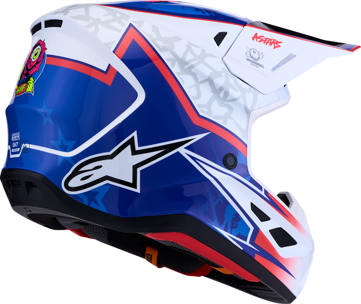 ALPINESTARS SM7 Helmet - Blaster - White/Blue/Red - XS 8301627-2217-XS