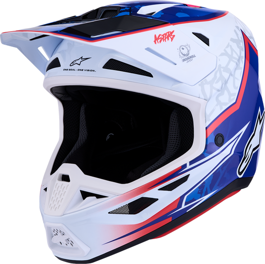 ALPINESTARS SM7 Helmet - Blaster - White/Blue/Red - 2XL 8301627-2217-2X