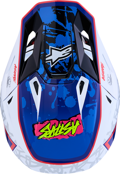 ALPINESTARS SM7 Helmet - Blaster - White/Blue/Red - 2XL 8301627-2217-2X