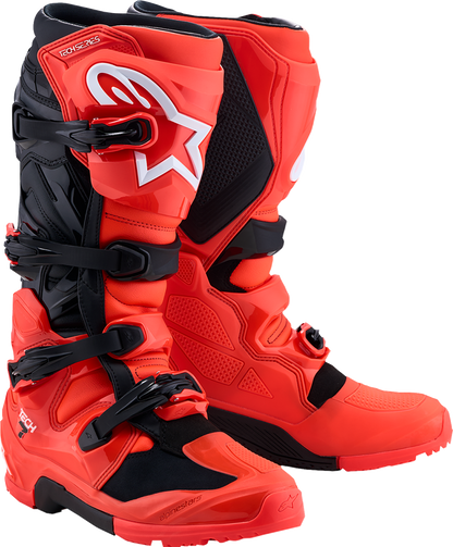 ALPINESTARS Tech 7 Enduro Boots - Black/Fluorescent Red - US 9 / EU 43 2010426-314-9