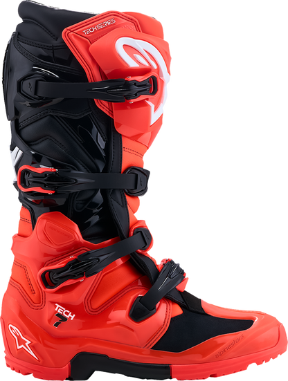 ALPINESTARS Tech 7 Enduro Boots - Black/Fluorescent Red - US 9 / EU 43 2010426-314-9