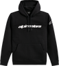 ALPINESTARS Race Wordmark Pullover Hoodie - Black/White - Medium 1236-52814-1020M